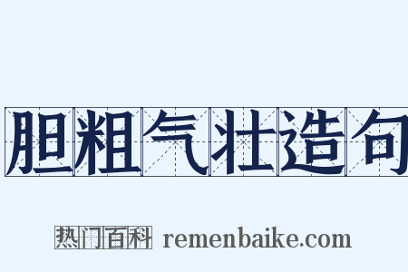 胆粗气壮造句是什么意思的图片